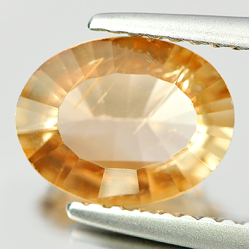 1.86 Ct. Oval Concave Cut Natural Gem Champange Topaz From Brazil