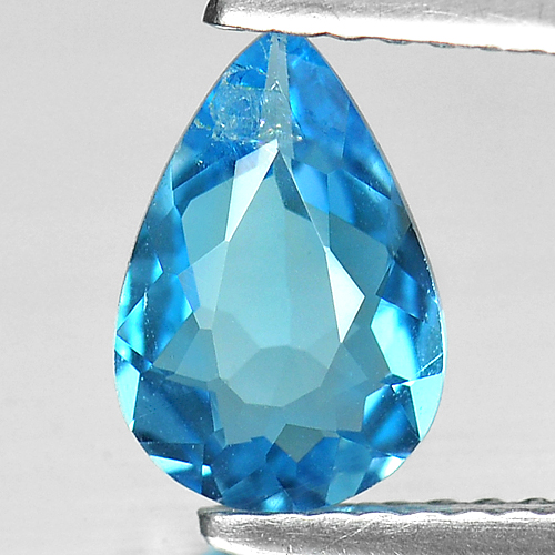 1.08 Ct. Pear Shape Natural Swiss Blue Topaz Gemstone From Brazil