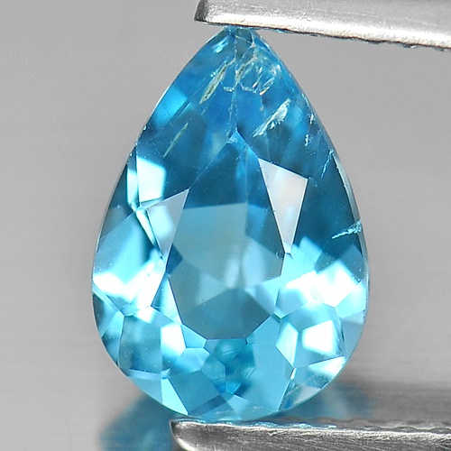 1.66 Ct. Natural Swiss Blue Topaz Gemstone Pear Shape From Brazil