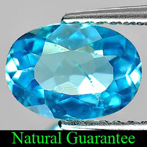 1.44 Ct. Natural Swiss Blue Topaz Gemstone Oval Shape From Brazil