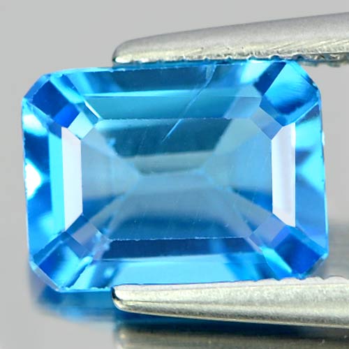 1.57 Ct. Octagon Shape Natural Swiss Blue Topaz Gemstone