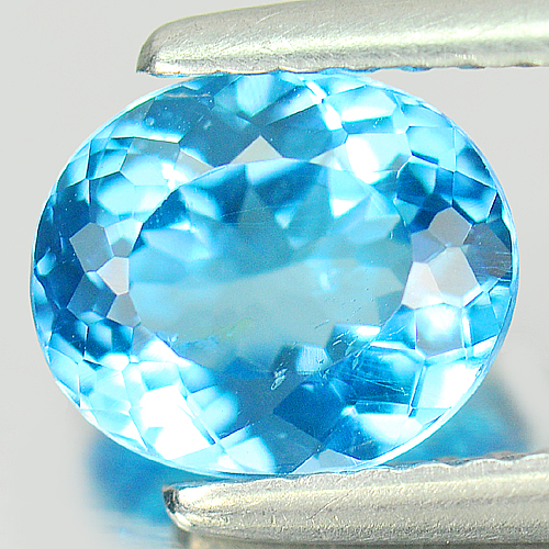 1.62 Ct. Natural Oval Shape Swiss Blue Topaz Brazil Gemstone