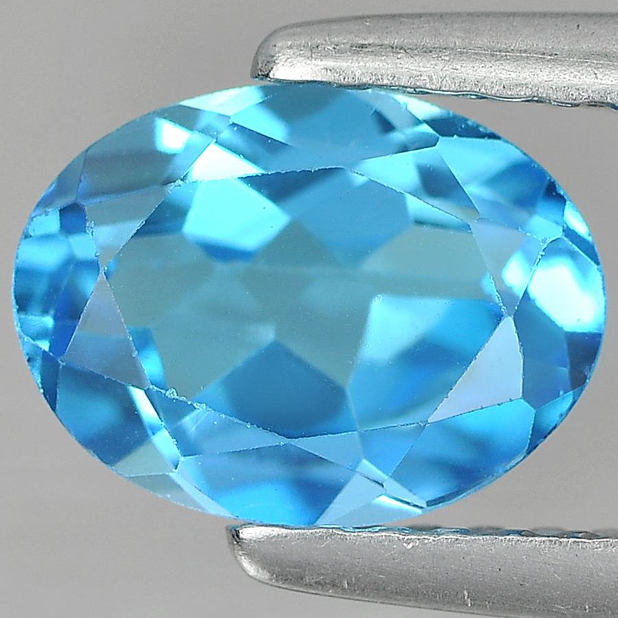 1.42 Ct. Beauty Color Natural Gemstone Swiss Blue Topaz Oval Shape