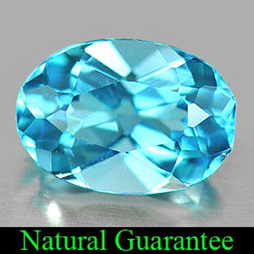 1.57 Ct. Oval Shape Natural Swiss Blue Topaz Gemstone From Brazil