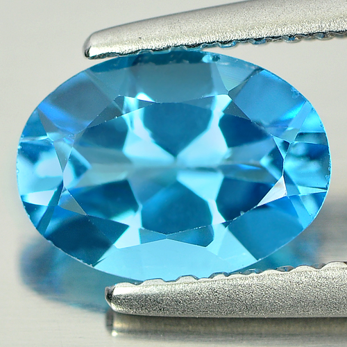 1.24 Ct. Oval Shape Natural Gemstone Swiss Blue Topaz
