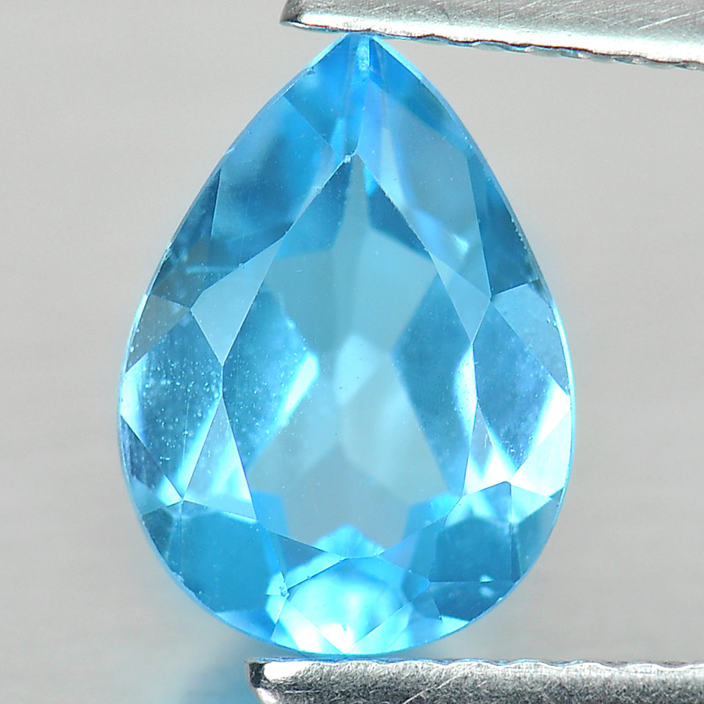 1.85 Ct. Natural Gemstone Swiss Blue Topaz Pear Shape From Brazil