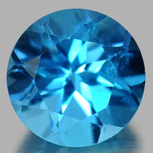 3.67 Ct. Clean Round Shape Natural Gemstone Swiss Blue Topaz Brazil