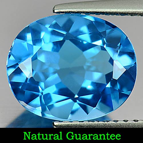 Natural Gemstone 4.27 Ct. Oval Shape Swiss Blue Topaz From Brazil