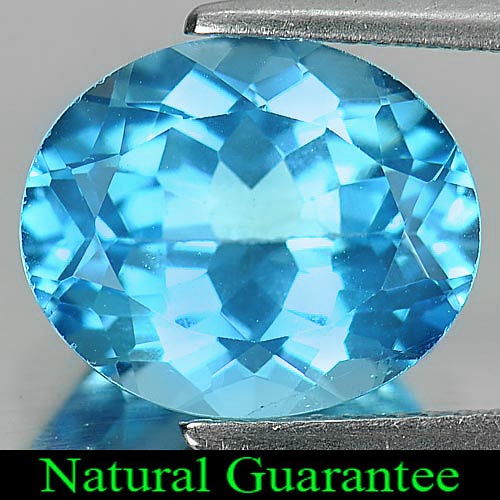 5.83 Ct. Alluring Oval Natural Gemstone Swiss Blue Topaz From Brazil