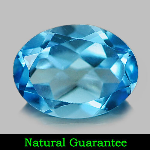 1.46 Ct. Good Natural Gemstone Swiss Blue Topaz Oval Shape