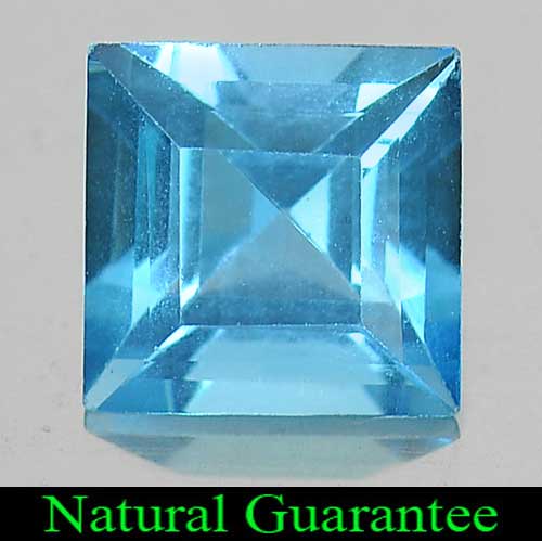 1.78 Ct. Good Natural Gem Swiss Blue Topaz Square Shape