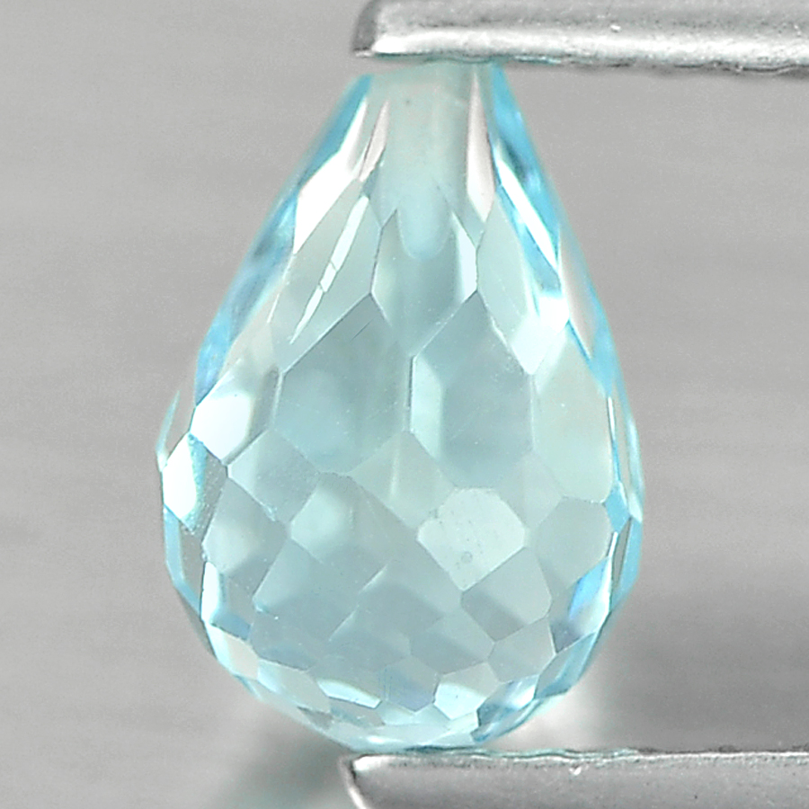 1.53 Ct. Alluring Natural Blue Topaz Briolette with Drilled From Brazil