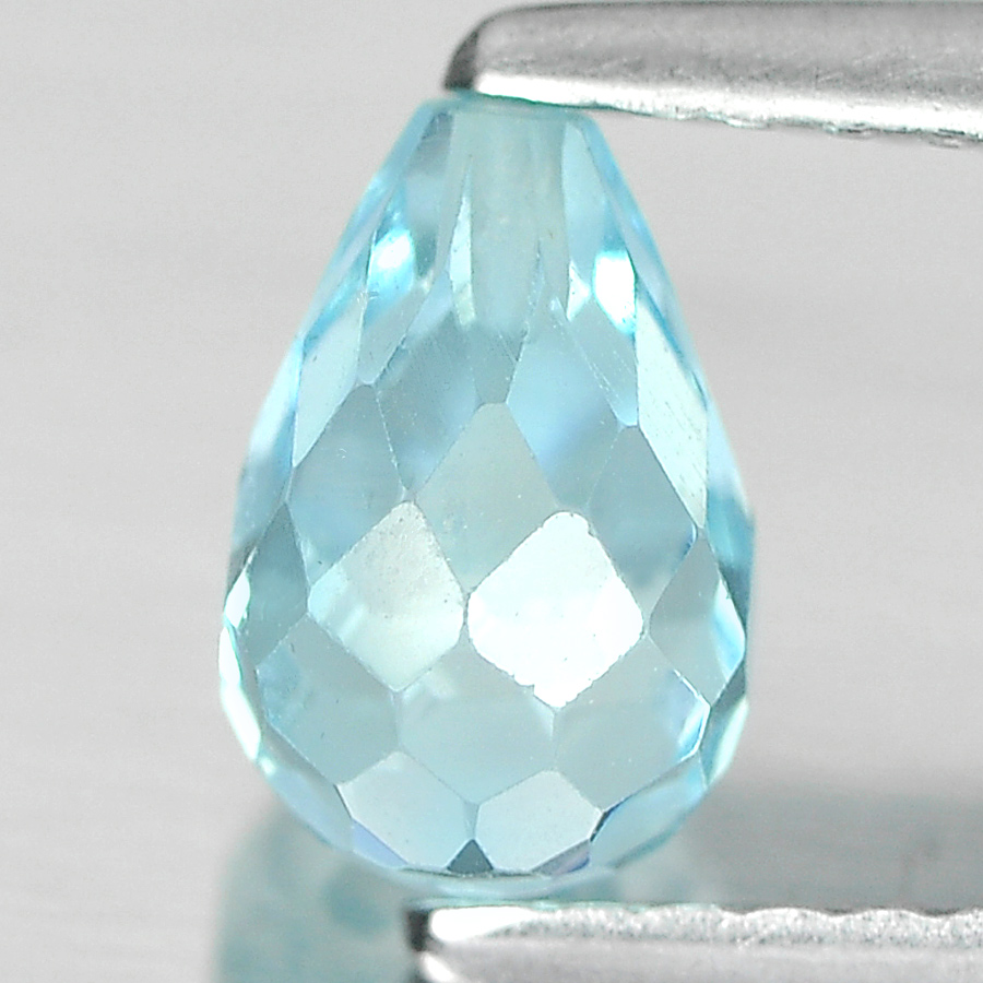 1.28 Ct. Good Natural Blue Topaz Briolette with Drilled From Brazil