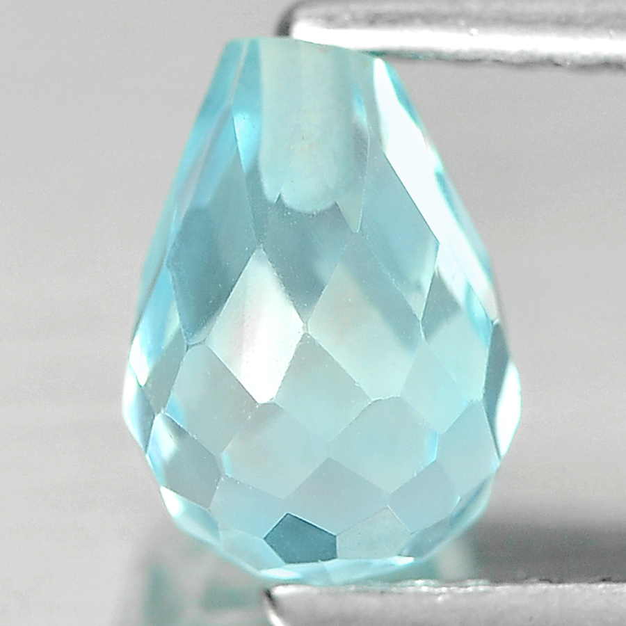1.82 Ct. Good Gemstone Natural Blue Topaz Briolette with Drilled From Brazil
