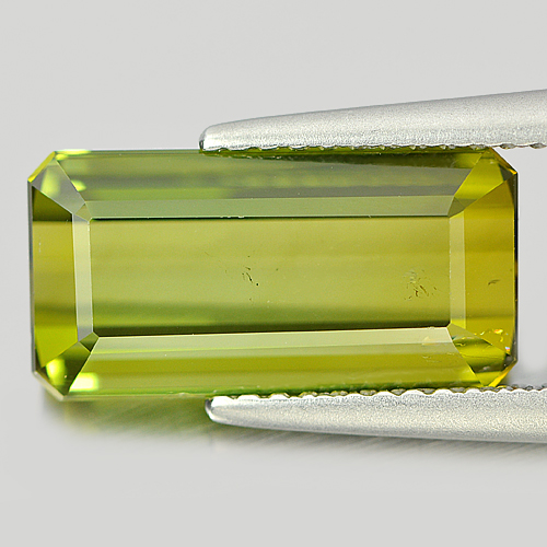 Unheated Gemstone 4.86 Ct. Octagon Shape Natural Lime Green Tourmaline