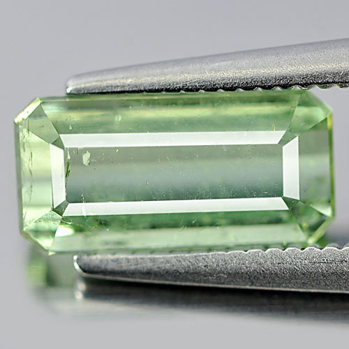 Green Tourmaline 2.17 Ct. Octagon 10.1 x 5 x 4.6 Mm. Natural Gemstone Nigeria