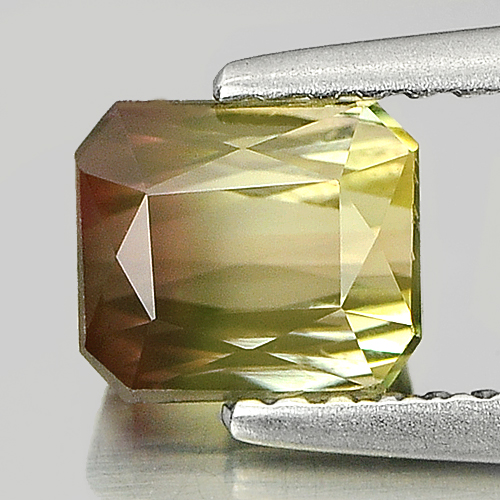 Bi Color Tourmaline 1.42 Ct. VVS Octagon 6 x 5.3 Mm. Natural Gemstone Unheated