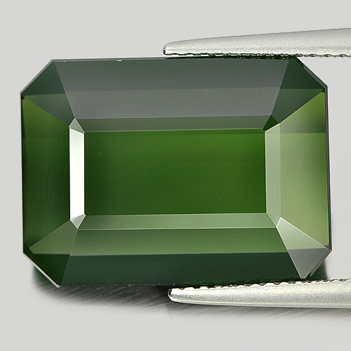 12.32 Ct. Octagon Shape Natural Gemstone Green Tourmaline