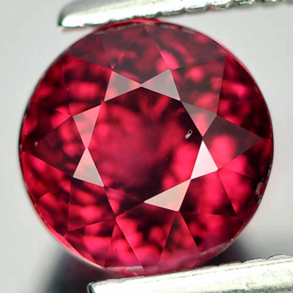 Purplish Red Clean Tourmaline Round Shape 6.6 Mm. 1.48 Ct. Natural Gemstone