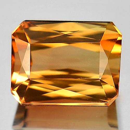 1.56 Ct. Beautiful Natural Yellowish Orange Tourmaline Gemstone Octagon Shape