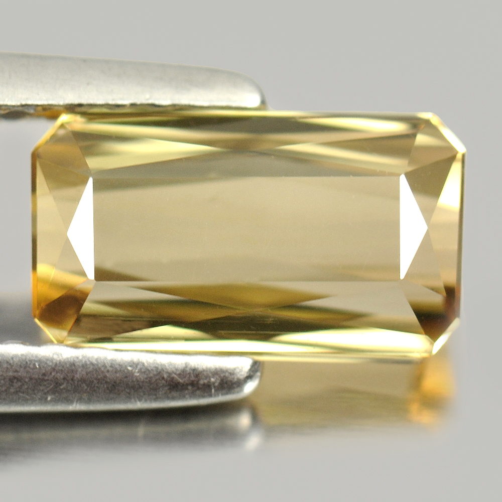 1.86 Ct. Octagon Shape Natural Yellow Tourmaline Gemstone Unheated