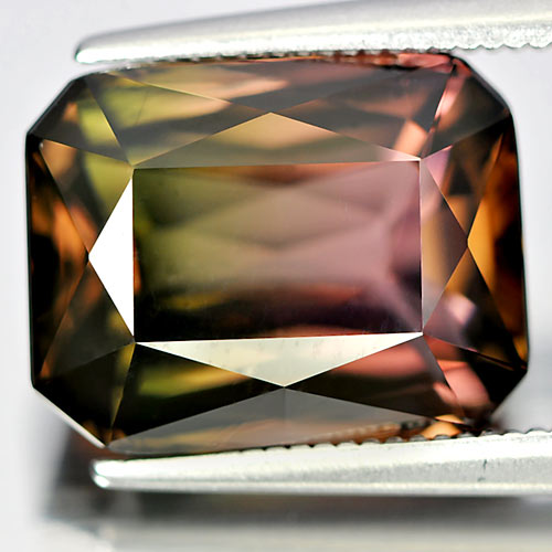 8.11 Ct. Clean Octagon Shape Natural Bi Color Tourmaline Gemstone