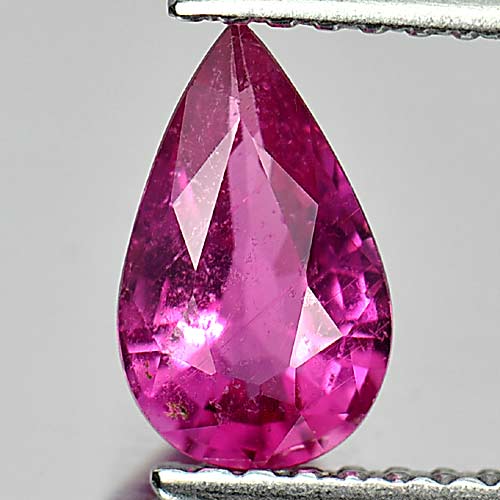 0.78 Ct. Natural Purplish Pink Rubellite Gemstone Pear Shape From Nigeria