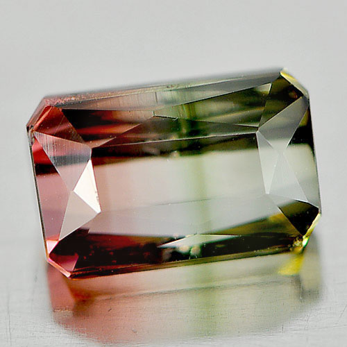 1.18 Ct. Natural Bi Color Tourmaline Gemstone Octagon Shape
