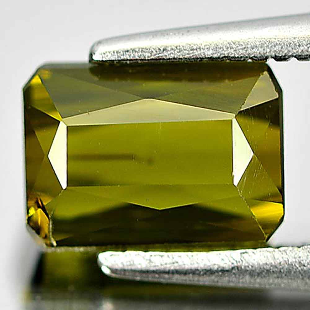 1.74 Ct. Octagon Natural Yellowish Green Tourmaline Gemstone