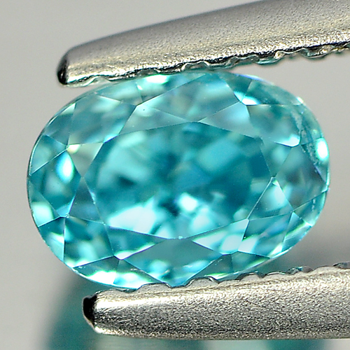 0.92Ct. Charming Natural Oval Blue Zircon  Cambodia Gem