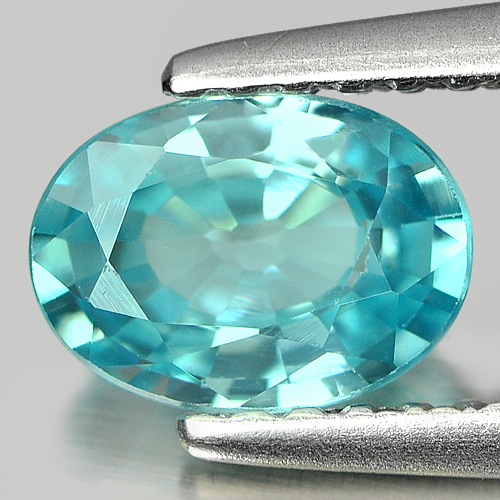 0.98 Ct. Clean Oval Natural Blue Zircon Cambodia Gem