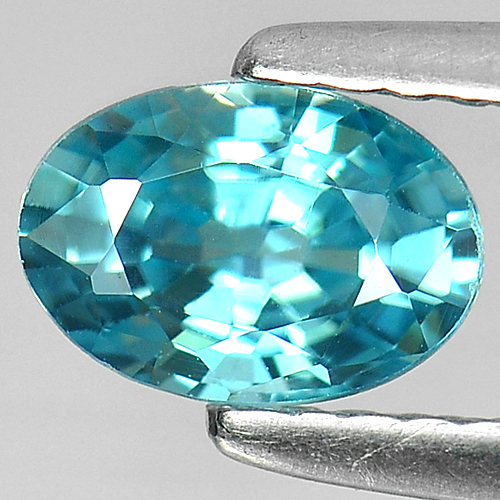 1.06 Ct. Natural Gemstone Blue Zircon Oval Shape From Cambodia