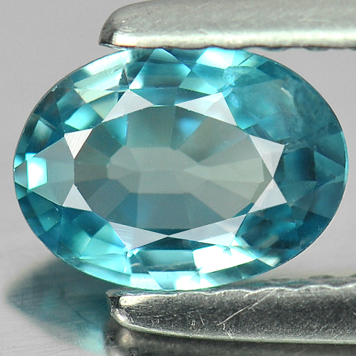 0.82 Ct. Charming Oval Natural Blue Zircon Cambodia Gem