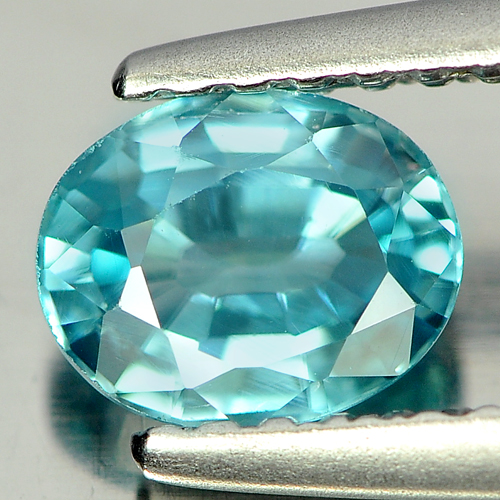 0.90 Ct. Clean Oval Shape Natural Blue Zircon Cambodia