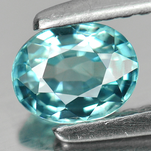 0.89 Ct. Finely Cut Oval Natural Blue Zircon Cambodia