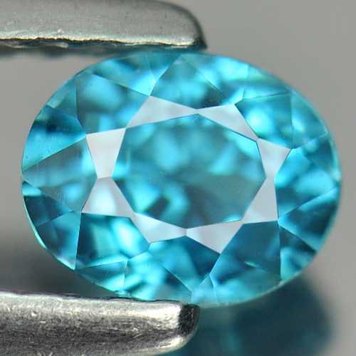 0.94 Ct. Clean Oval Natural Gem Blue Zircon Cambodia