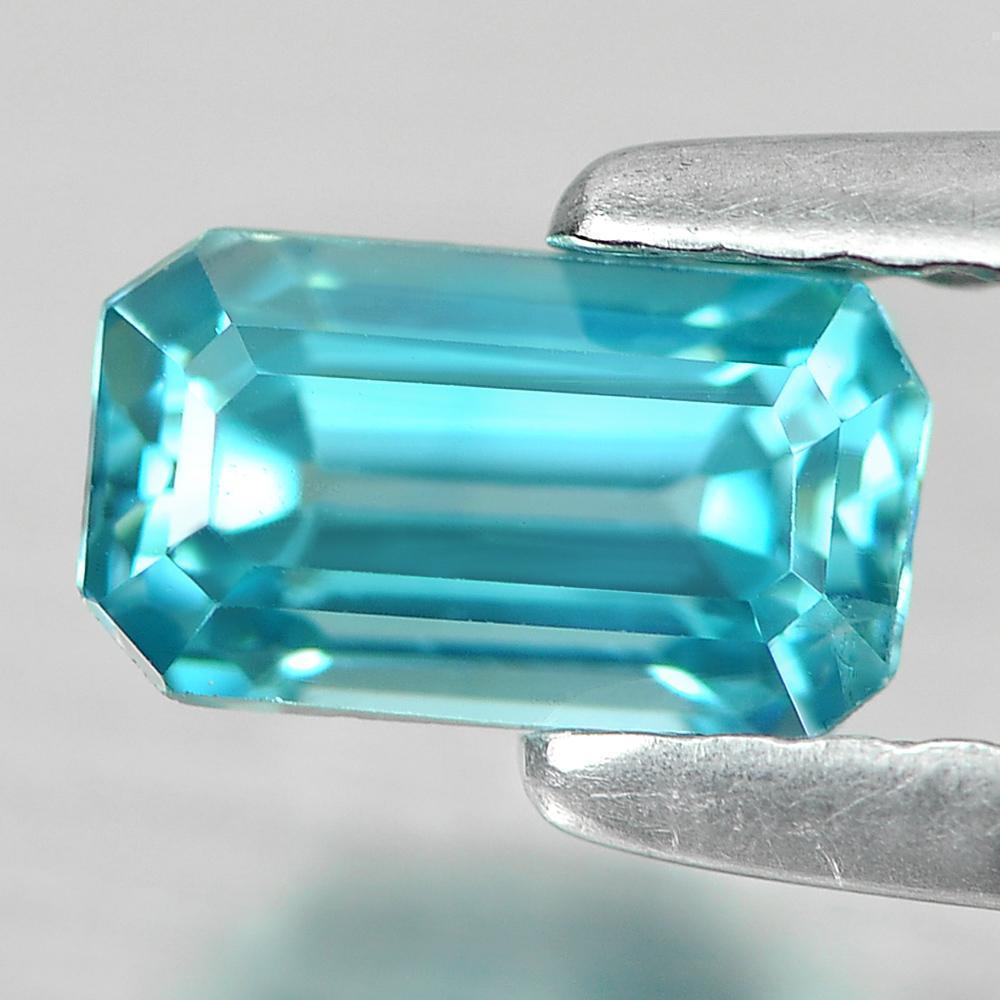 1.07 Ct. Octagon Shape Natural Gemstone Clean Blue Color Zircon From Cambodia