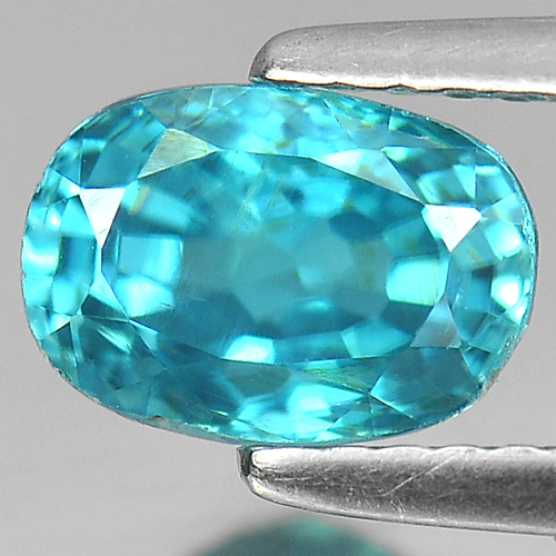 2.64 Ct. Good Color Oval Shape Natural Gemstone Blue Zircon Cambodia