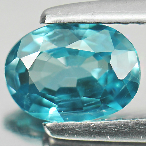 1.01 Ct. Oval Shape Natural Blue Zircon Cambodia Gems
