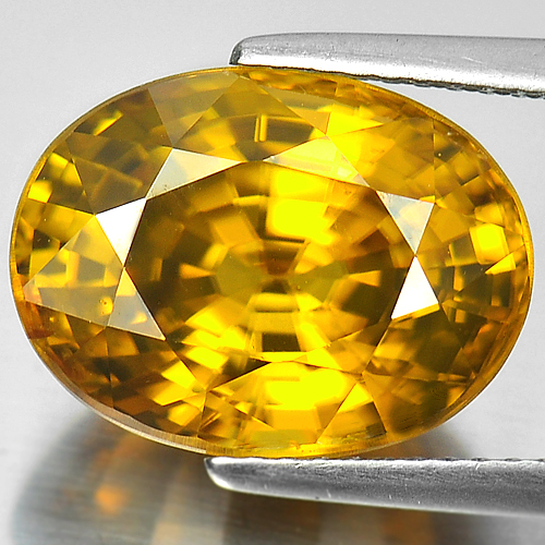 Good Color 12.53 Ct. Natural Yellow Zircon Gemstone Oval Shape