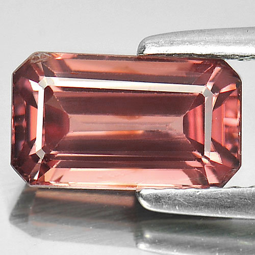 2.78 Ct. Octagon Natural Gem Imperial Pink Zircon From Tanzania