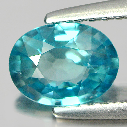 1.02 Ct. Attractive Natural Blue Zircon Gemstones Oval Shape
