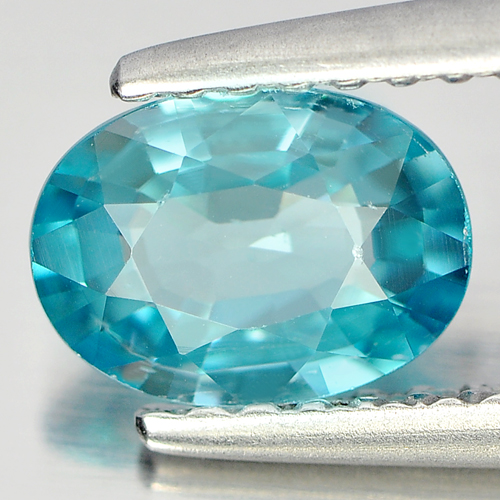 0.99 Ct. Alluring Oval Shape Natural Gemstone Blue Zircon