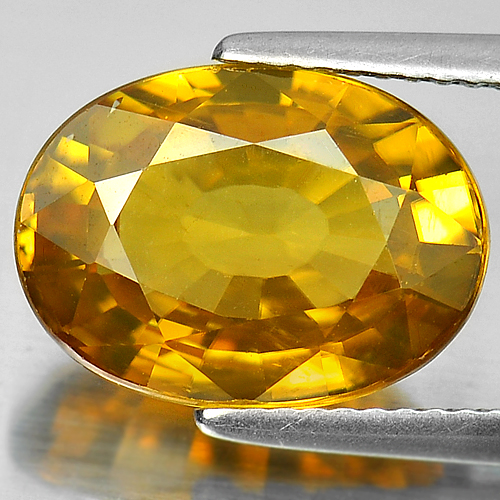9.21 Ct. Natural Yellow Zircon Oval Shape From Cambodia