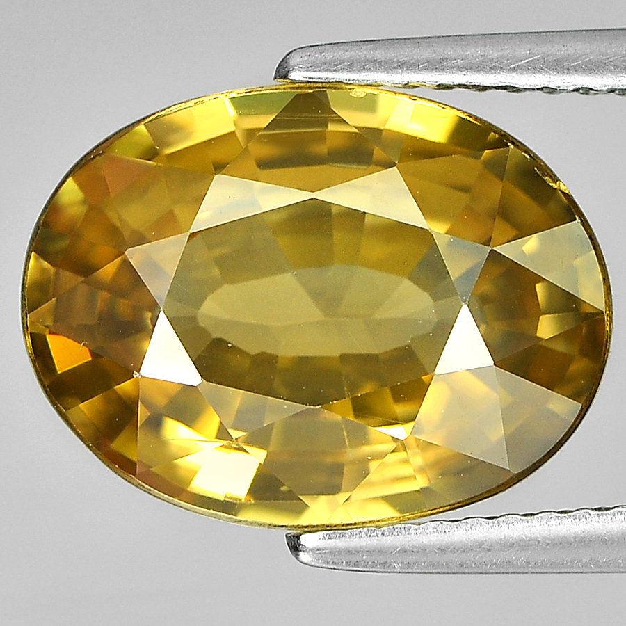10.86 Ct. Vivid Natural Yellow Zircon Gemstone Oval Shape