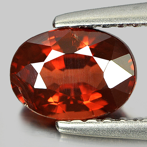1.03 Ct. Oval Shape Natural Imperial Red Zircon Gemstone