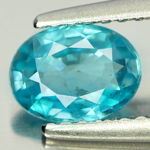 1.00 Ct. Oval Shape Natural Gemstone Blue Color Zircon 6.8 x 5 Mm.
