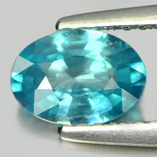 1.08 Ct. 7 x 5 Mm. Oval Shape Natural Blue Zircon Gemstone