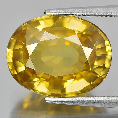 11.36 Ct. Clean Oval Shape Natural Gem Yellow Zircon From Cambodia