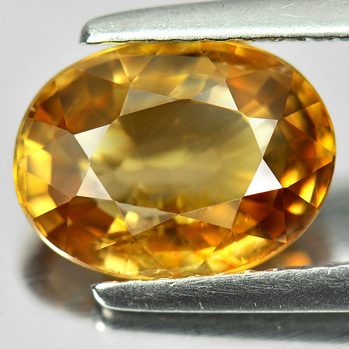 3.53 Ct. Alluring Oval Shape Natural Gemstone Yellow Color Zircon
